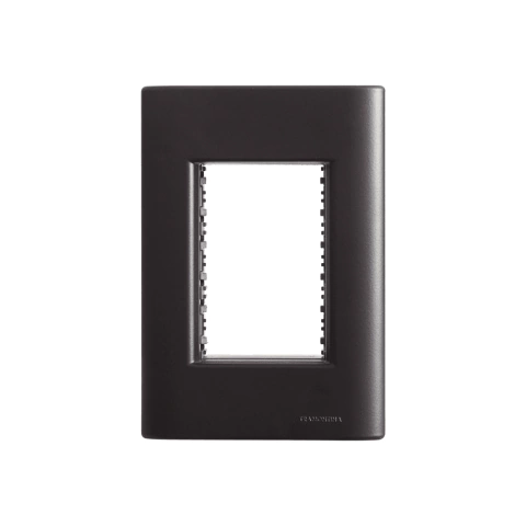 Placa 3 Postos 4x2 Giz Preta Soft Touch - Tramontina