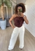 Cropped Flor em linho - comprar online