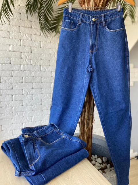 Calça jeans Wide Leg Jeans Escuro Gabi