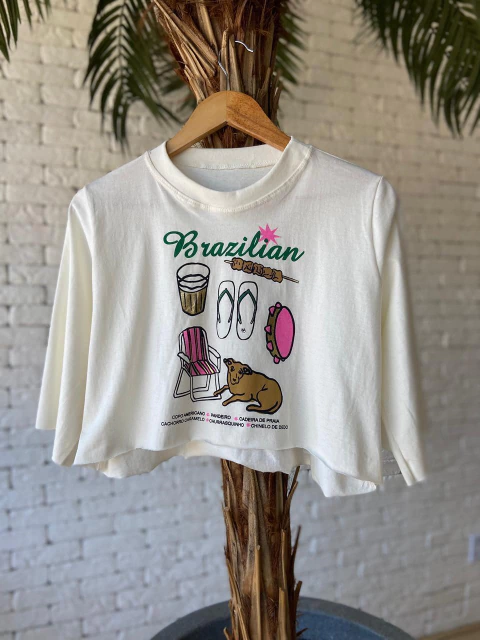 T-shirt Cropped Brasileira
