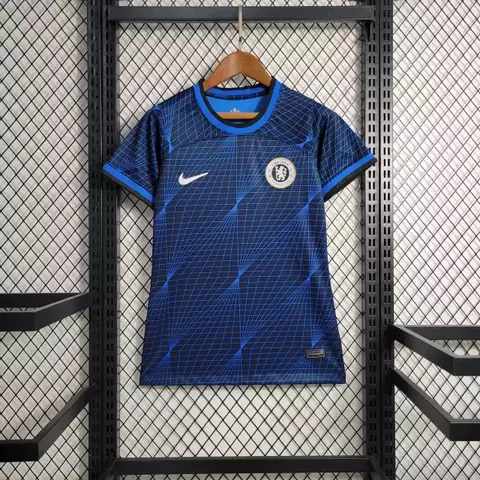 Camisa Chelsea II 23/24- Torcedor Nike Feminina - Azul com detalhes em preto