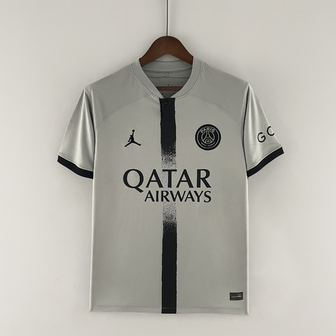 Camisa Europeia Paris Saint-Germain II 22/23 - Torcedor Jordan Masculina - Cinza