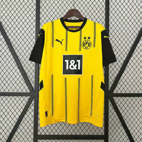 Camisa Borussia Dortmund I 24/25 - Torcedor Puma Masculina - Amarela e preta