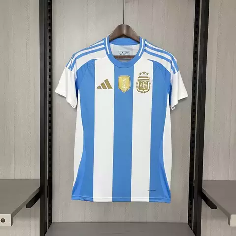 Camisa Argentina Torcedor Adidas 24/25 Masculino Branco e Azul Celeste