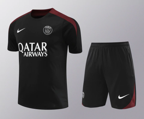 Kit Treino PSG preto vinho 24/25 - Nike