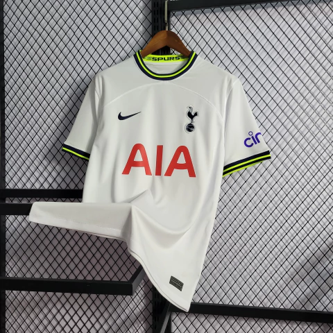 Camisa Tottenham Home 22/23 - Torcedor Nike Masculina - Branco com detalhe verde