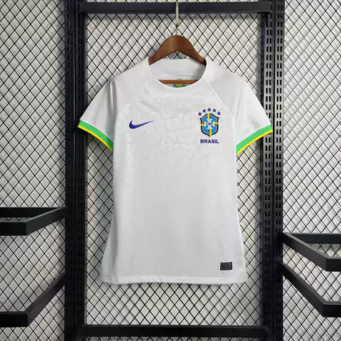 Camisa Seleção do Brasil Edição Especial 22/23 - Torcedor Nike Feminina - Branca com detalhes em azul