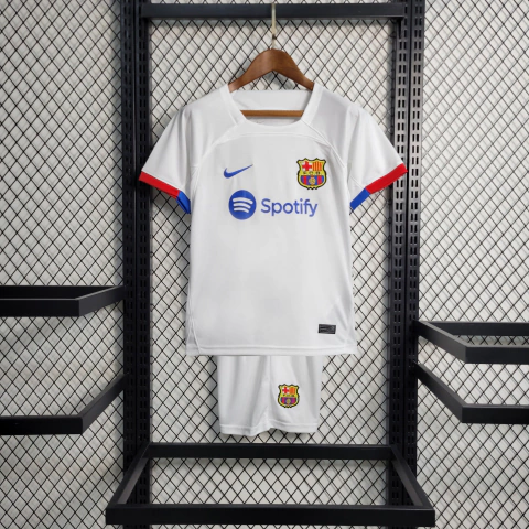Kit Infantil Barcelona II Nike 23/24 - Branco
