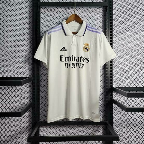 Camisa Europeia Real Madrid Home 22/23 Torcedor Adidas Masculina - Branca