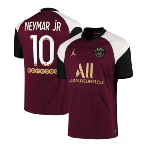 Camisa Retrô Paris Saint-Germain III 20/21 - Masculina Jordan - Vinho e branca