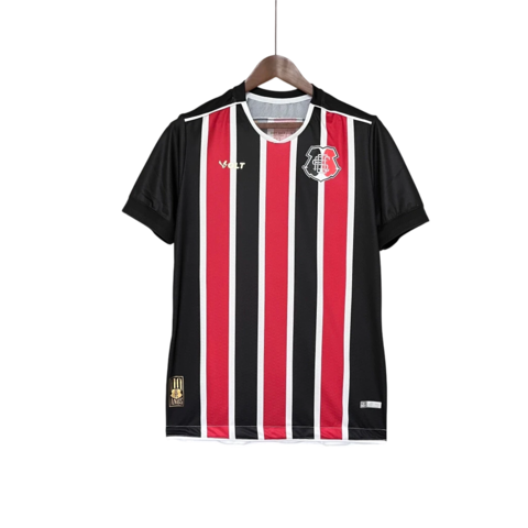 Camisa Santa Cruz I 24/25 - Torcedor Volt Masculina - Preta com listras em vermelho - comprar online