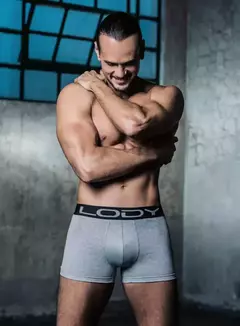 BOXER LODY LISO GRIS - comprar online