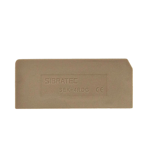 Placa Final para Borne 2,5mm² Porta Fusível SEK-4RDG Bege - 11866
