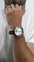 Relógio Masculino Clássico Moderno Silver & Gunmetal Numeral - 42mm - Hazon