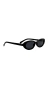 Óculos de Sol Oval Feminino Oval Preto — Minimalismo marcante com proteção total