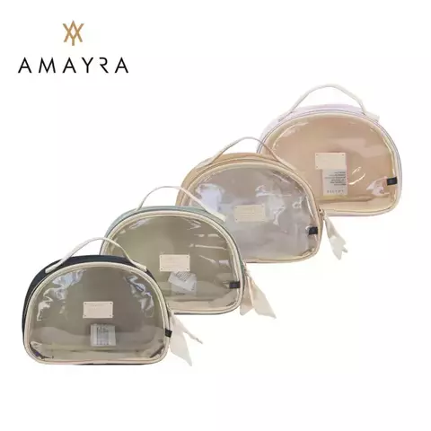 Neceser Amayra Mujer Frente Transparente Con Manija Superior - comprar online