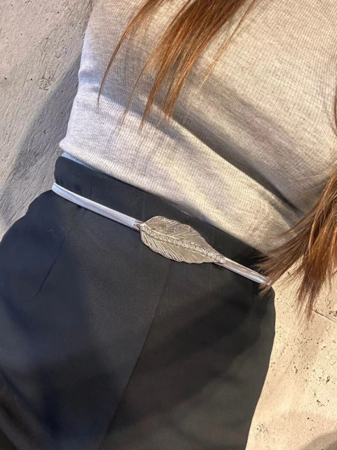 Cinto Caderin Delicado Hoja Con Strass Fiestas Noche