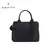 Cartera Bolso Mujer Amayra Tipo Tote Bag Cordones Con Nudo Negro Modelo 2 Liso Oro Negro - comprar online