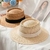 Sombreros de Rafia Playa Mujer Estilo Francés Ala Angosta Verano - tienda online