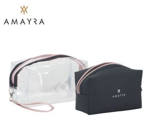 Set Dúo de Neceseres AMAYRA Transparentes – Compactos, Livianos y con Estilo - comprar online