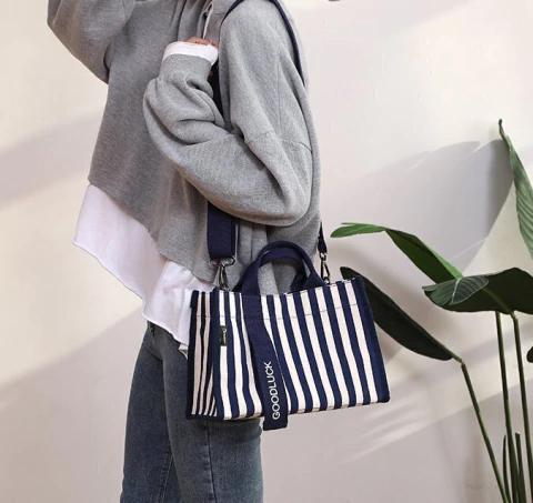 Cartera Bolso Rayado Milos Con Asa Regulable Moda Estilo - comprar online