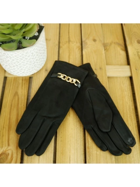 Guantes gamuzados táctiles con cadena