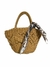 Cartera Bolso Rafia Pequeño Pañuelo Playa Verano Mimbre - tienda online