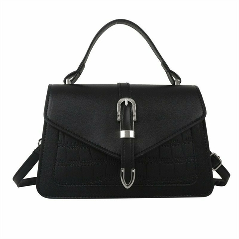 Cartera Milán Importada para Mujer – Mini Solapa Croco con Herrajes Plateados
