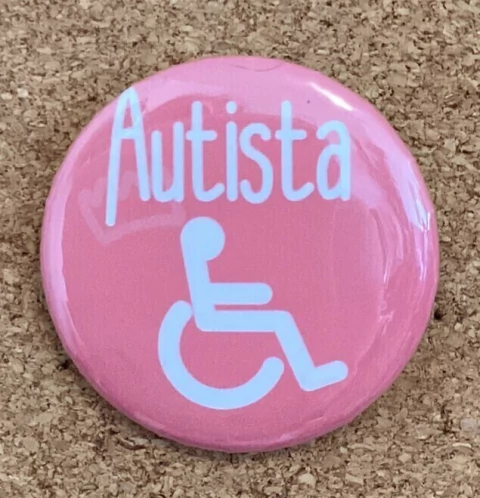 Botton Autista Símbolo Cadeira de Rodas