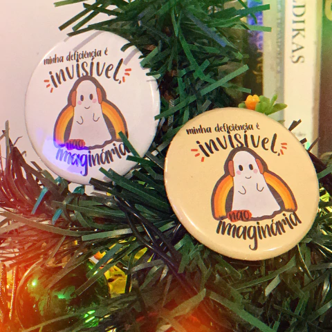 Botton Minha Deficiência é Invisível, Não Imaginária