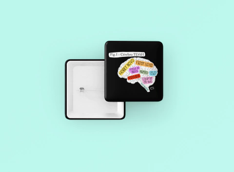 Botton Quadrado Cérebro TDAH