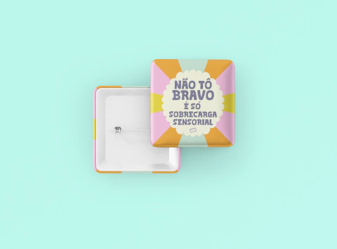 Botton Quadrado Sobrecarga Sensorial