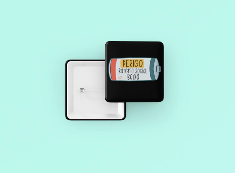 Botton Quadrado Bateria Social Baixa