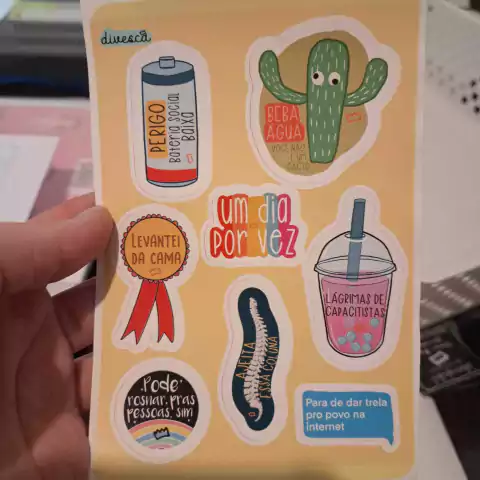 Cartela de Adesivos Autocuidado