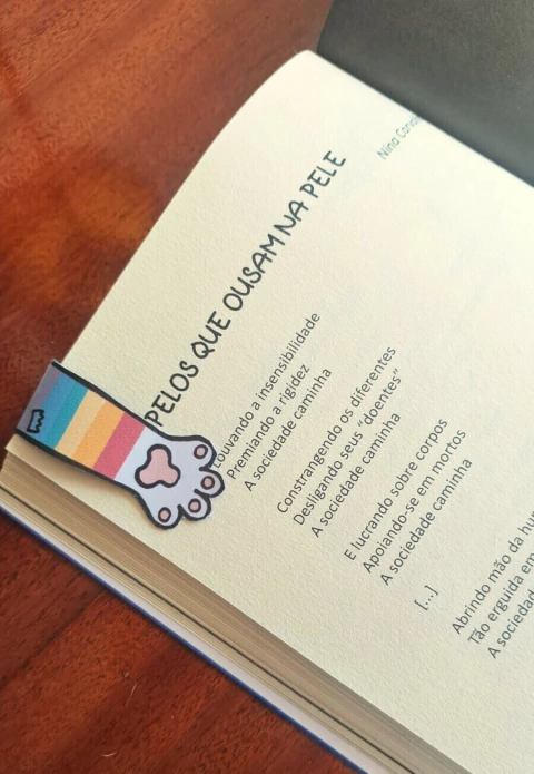 Marcador de Página Magnético Pata de Gato LGBTQ