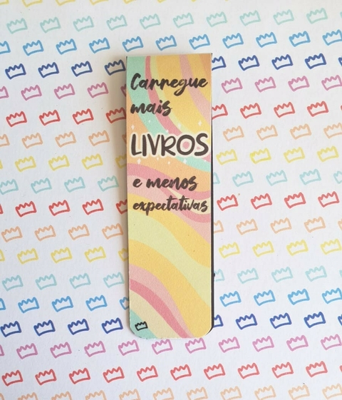 Marcador de Página Magnético Carregue Mais Livros e Menos Expectativas - comprar online