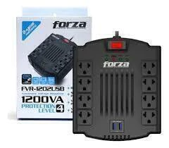 ESTABILIZADOR FORZA FVR-1202USB-A 1200VA 6 TOMAS / 2 USB