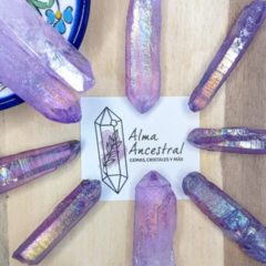 PUNTAS DE CUARZO AURA VIOLETA EN BRUTO