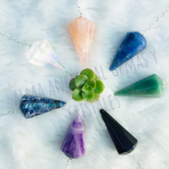 PÉNDULOS DE CRISTALES + BOLSITA DE PANA DE REGALO