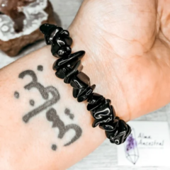 PULSERAS DE CRISTALES - OBSIDIANA NEGRA