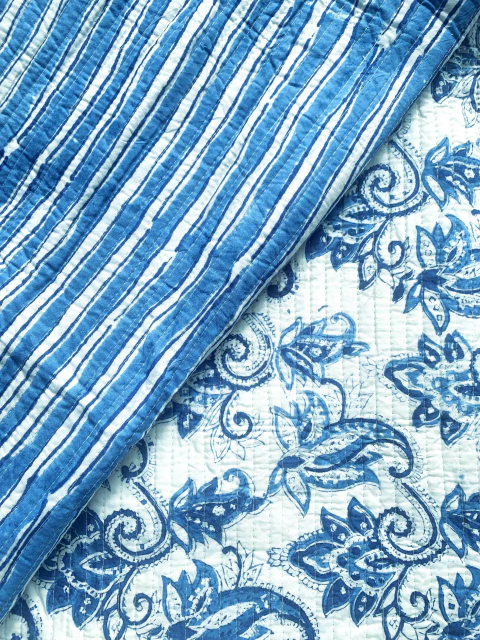 Algodón Block Print Doble Reversible - 40 - comprar online