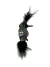 Aplique Chico Pájaro con plumas Negro