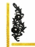 Aplique Mediano por par Flores Negras - comprar online