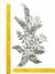 Aplique Mediano por par Flores blancas con brillo plateado - comprar online