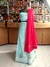 Conjunto Lengha + Duphata Aqua-Rojo