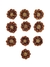 Aplique Tejido Flor Chocolate x 10 unidades
