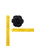 Aplique Tejido Flor Negro x 10 unidades - comprar online