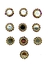 Aplique Circular Espejo y Strass Morado x 10 unidades