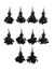 Tessel Lentejuelas Negro x 10 unidades