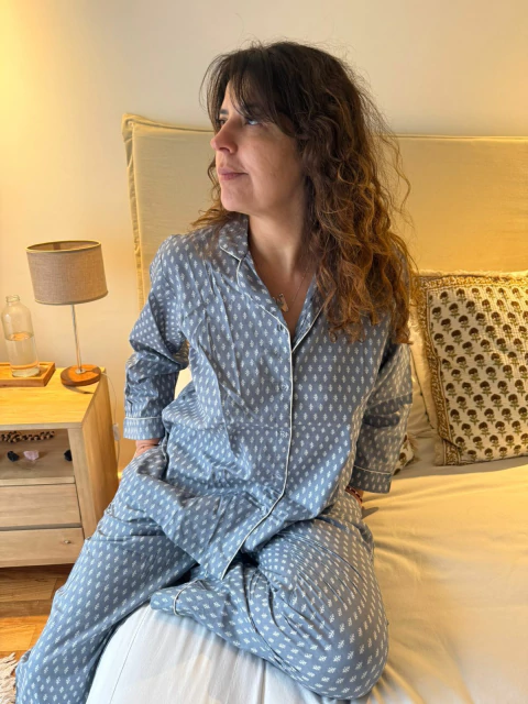 Pijama Largo Gris - comprar online